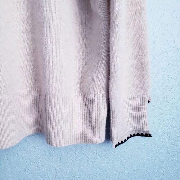 S MaxMara Cream 100% Cashmere V-neck Sweater - Picture 5 of 7